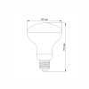 LED lamp VIDEX Filament R80FF 09W E27 1200K - photo №3