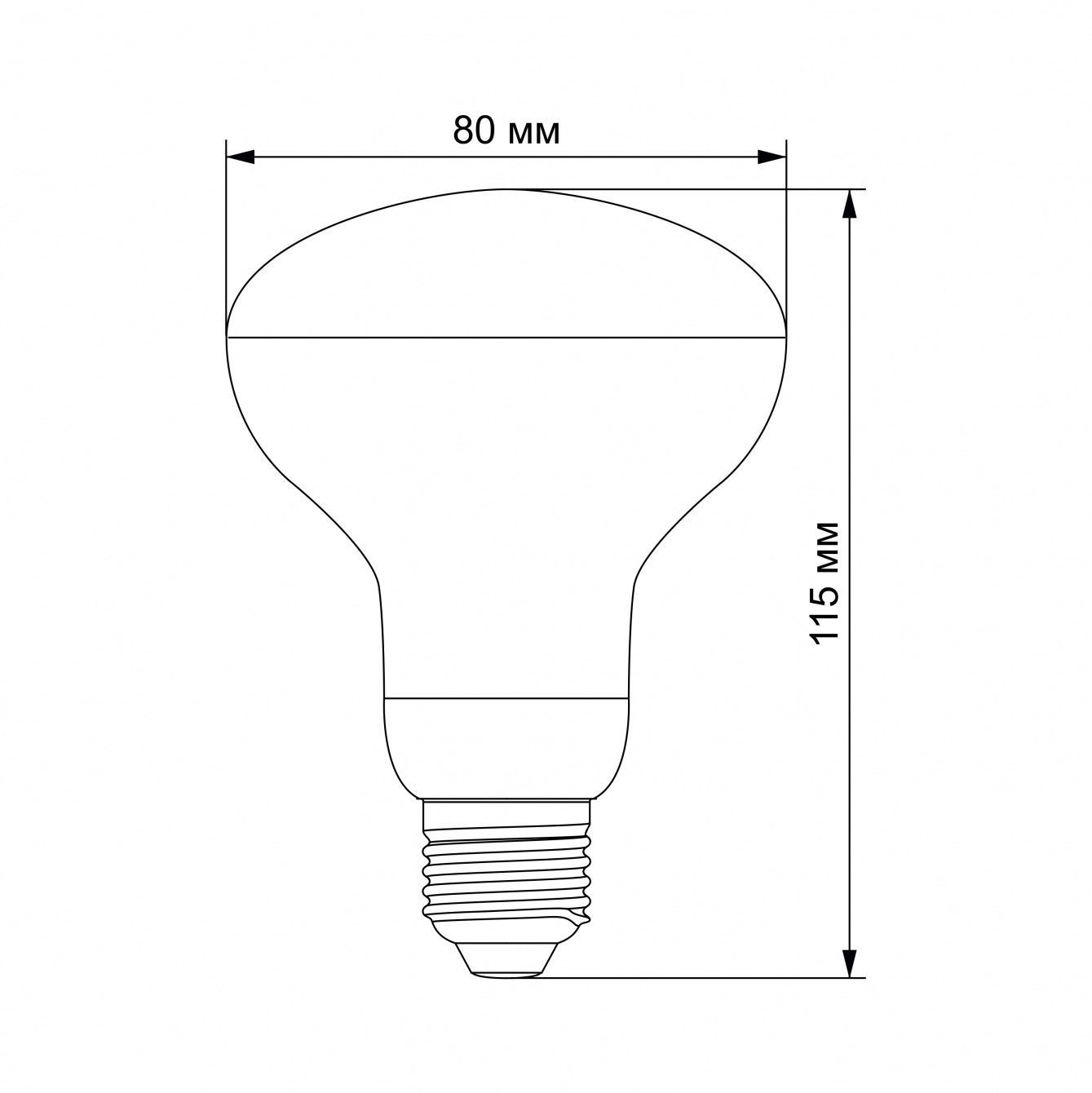 LED лампа VIDEX Filament R80FF 09W E27 1200K