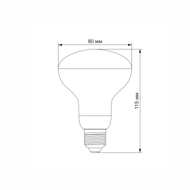 LED лампа VIDEX Filament R80FF 09W E27 1200K - фото №3