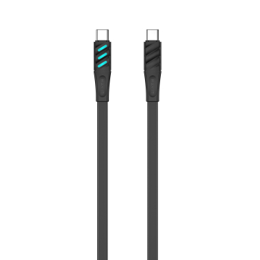 Кабель USB-C to USB-C HAVIT HV-CB6254 PD60W 3A 1м з LED індикатором Black - фото №2