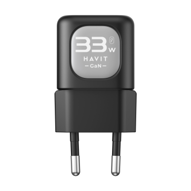 Зарядний пристрій HAVIT HV-UC230 GaN 33W USB-A+USB-C Black - фото №4