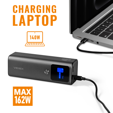 Повербанк 30000mAh VIDEX VPB-316 162W PD140W +Display - фото №11