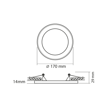LED світильник вбудований з декоративною підсвіткою VIDEX DL4R 12W+4W 5000K+2700K 220V - фото №11