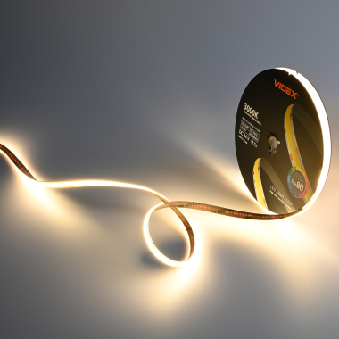 LED COB Strip Light VIDEX DC24V 55W 5M 3000K Ra80 IP20 (VL-LSTCB320-24113-B5) - photo №10