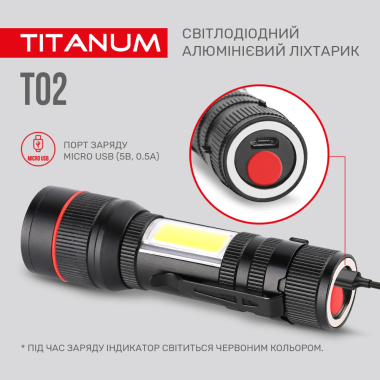 Портативний світлодіодний ліхтарик TITANUM TLF-T02 200Lm 6500K - фото №9