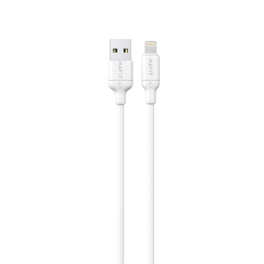 USB to Lightning Cable HAVIT CB675 2A 1m White (silicone) - photo