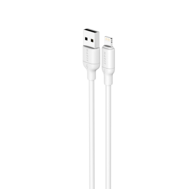 USB to Lightning Cable HAVIT CB675 2A 1m White (silicone) - photo №2