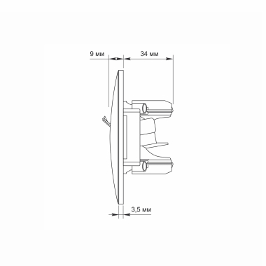 Розетка CAT6+CAT6 комп'ютерна подвійна кремова VIDEX BINERA - фото №6