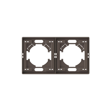 Рамка мокко на 2 місця горизонтальна VIDEX NOTA (VF-NT-FR2H-BR) - photo