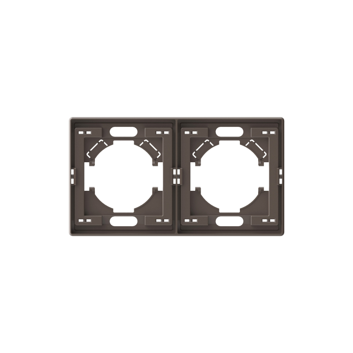 Рамка мокко на 2 місця горизонтальна VIDEX NOTA (VF-NT-FR2H-BR) - фото