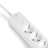 POWER STRIP VIDEX ONCORD w/grounding 6-Way 3m w/Switch White - photo №3