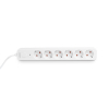 POWER STRIP VIDEX ONCORD w/grounding 6-Way 3m w/Switch White - photo №4
