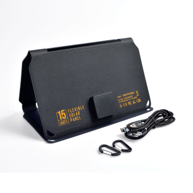 Портативний зарядний пристрій сонячна панель VIDEX VSO-F515UU 15W - фото №2