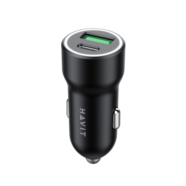 Автомобільний зарядний пристрій HAVIT HV-CC613 20W USB+USB-C - фото №2