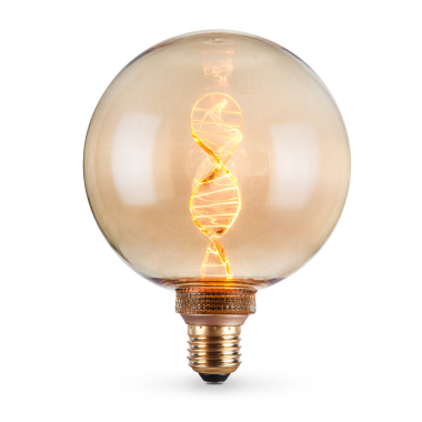 LED лампа VIDEX Filament VL-DNA-G125-A 3.5W E27 1800K Amber - фото №2