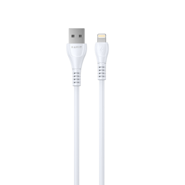 Кабель USB - Lightning HAVIT HV-CB641C 2.1A 1м White - фото