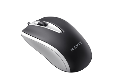Дротова миша HAVIT HV-MS871 USB Gray (1200 DPI, 3 кл) - фото №2