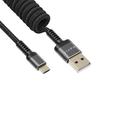 Кабель спіральний Micro USB HAVIT HV-CB6250 2.4A 1.5м - фото №5