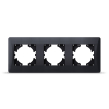 Рамка чорний графіт на 3 місця горизонтальна VIDEX BINERA - фото 