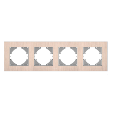 Рамка мідний алюміній на 4 місця горизонтальна VIDEX BINERA - фото №2