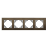 Рамка шоколадний алюміній на 4 місця горизонтальна VIDEX BINERA - фото №2