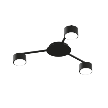 Світильник VIDEX під лампу 3xGX53 накладний Чорний VL-SPF20B-B - фото №2