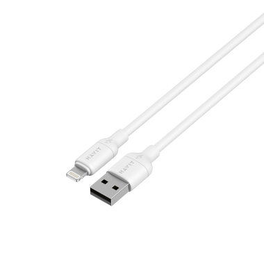 USB to Lightning Cable HAVIT CB675 2A 1m White (silicone) - photo №4