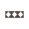 Frame 3 gang horizontal mokko VIDEX NOTA (VF-NT-FR3H-BR) - photo 