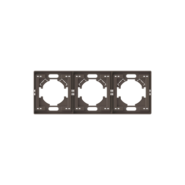 Рамка мокко на 3 місця горизонтальна VIDEX NOTA (VF-NT-FR3H-BR) - фото