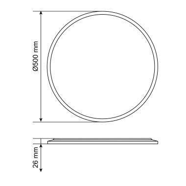 LED світильник з декоративною підсвіткою VIDEX DL5R 44W 3000K-4000K-5000K Black - фото №9