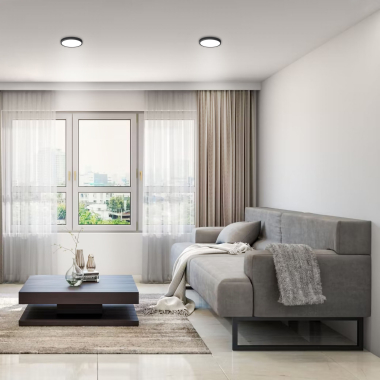 LED Світильник круглий накладний VIDEX 18W 5000K Black - фото №4