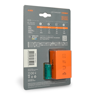 Портативний світлодіодний ліхтарик VIDEX VLF-A351 300Lm 5000K - фото №3
