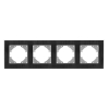 Рамка чорний алюміній на 4 місця горизонтальна VIDEX BINERA - фото №2