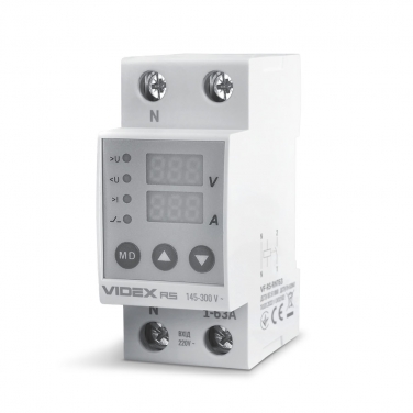 VIDEX RESIST Реле контроля напряжения и тока 145-300В 1-63А (VF-RS-RNT63)