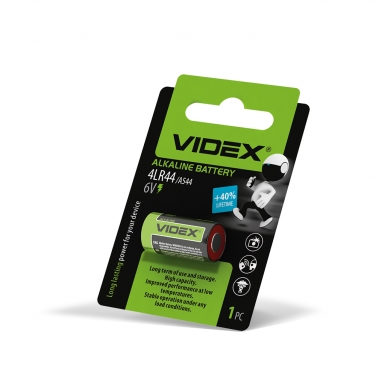 Батарейка щелочная Videx 4LR44/A544  1шт BLISTER 