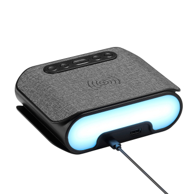 Бездротова зарядка з годинником HAVIT W3040 15W Black - фото №7