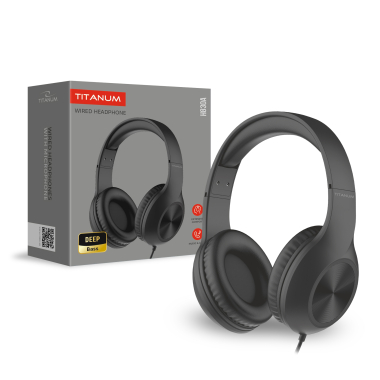 Навушники дротові накладні TITANUM H830A з мікрофоном - фото