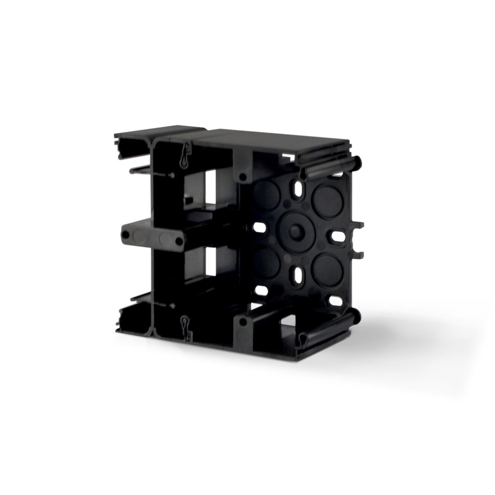 Модуль коробки накладного монтажу чорний графіт VIDEX BINERA