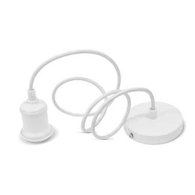 Світильник підвісний декоративний VIDEX VL-PD116IW Е27 1,1м Метал білий - фото №2