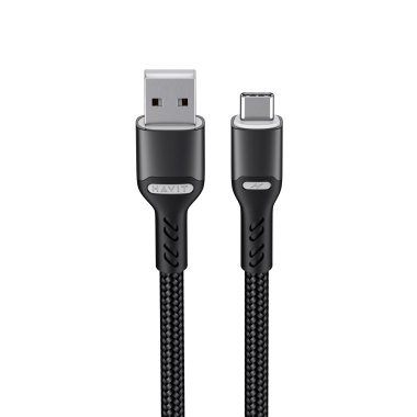 Кабель USB - USB-C HAVIT HV-CB6217 3A 1м Black - фото №2