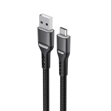 Кабель USB - USB-C HAVIT HV-CB6217 3A 1м Black - фото