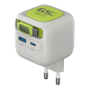 Зарядний пристрій HAVIT UC253 GaN 65W USB-A+USB-C +Кабель USB-C Gray/Green - фото №5