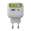 Зарядний пристрій HAVIT UC253 GaN 65W USB-A+USB-C +Кабель USB-C Gray/Green - фото №6