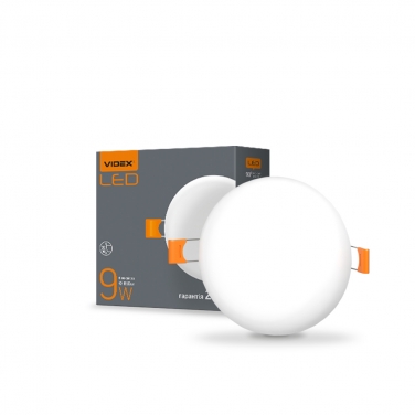 LED світильник безрамковий круглий VIDEX 9W 4100K
