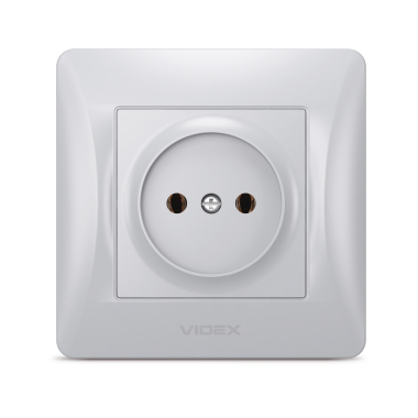 Розетка одинарна срібний шовк VIDEX BINERA - фото №2