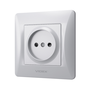 Розетка одинарна срібний шовк VIDEX BINERA - фото №3