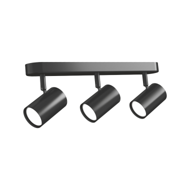 Світильник VIDEX під лампу 3xGU10 накладний поворотний чорний VL-SPF05B-WFB - фото №2