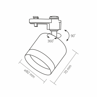 Світильник VIDEX під лампу GX53 трековий Чорний VL-SPF17C-B - фото №4