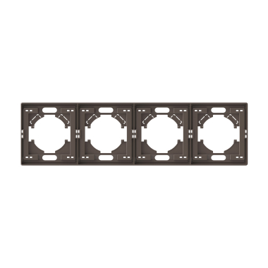 Рамка мокко на 4 місця горизонтальна VIDEX NOTA (VF-NT-FR4H-BR) - фото