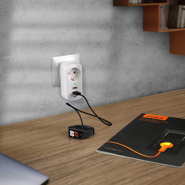 Мережевий адаптер VIDEX ONCORD з/з 1п 2.4A 2USB+USB-C White - фото №7